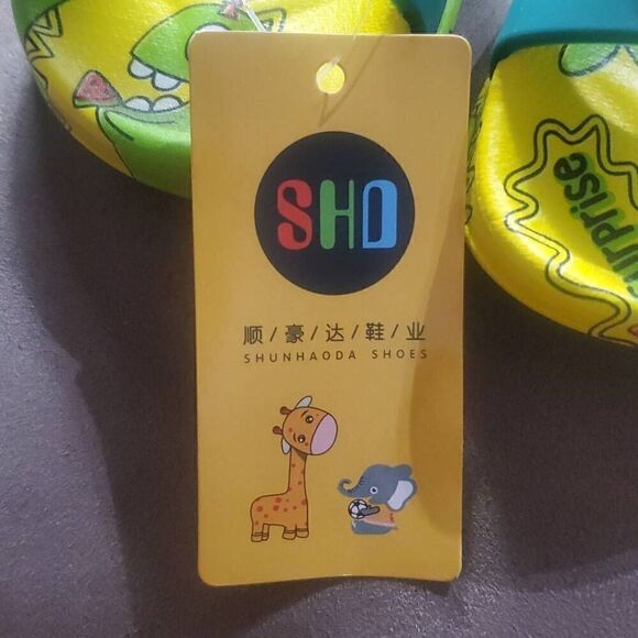 NWT SHO SLIP ON DINOSAUR SLIDES - Picture 3 of 5
